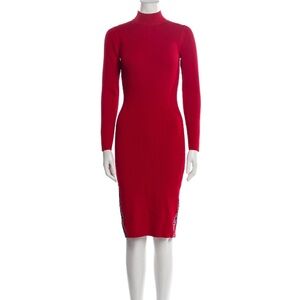 Michael Kors Red Long Sleeve Dress
